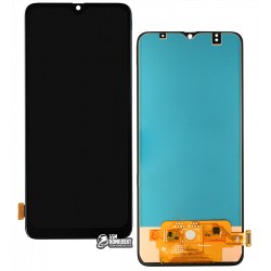 Дисплей Samsung A705 Galaxy A70, чорний, з сенсорним екраном (дисплейний модуль), з регулюванням яскравості, (TFT), копія