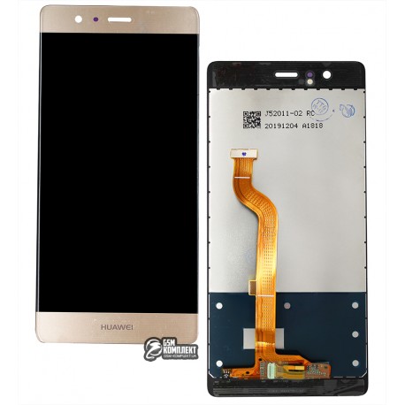 Дисплей для Huawei P9, золотистий колір, з сенсорним екраном (дисплейний модуль), логотип Huawei, оригінал (PRC), EVA-L09 (Single SIM); EVA-L19, EVA-L29 (Dual SIM)
