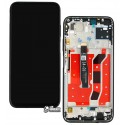 Дисплей для Huawei P40 Lite, Nova 6 SE, Nova 7, черный, с тачскрином, с рамкой, (версия 4G), High quality, JNY-L21A/JNY-L01A/JNY-L21B/JNY-L22A/JNY-L02A/JNY-L22B