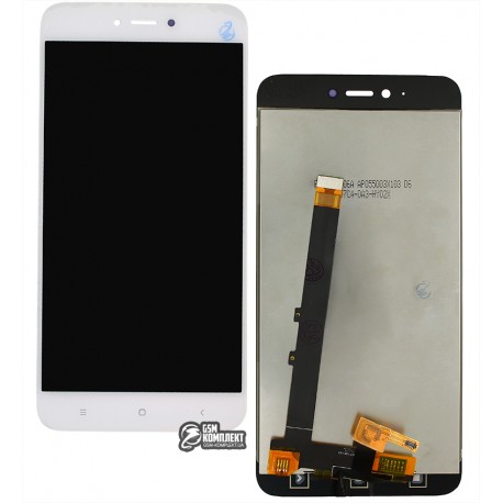 Дисплей Xiaomi Redmi Note 5A (MDG6), білий, з сенсорним екраном (дисплейний модуль), High Copy, 2/16 gb