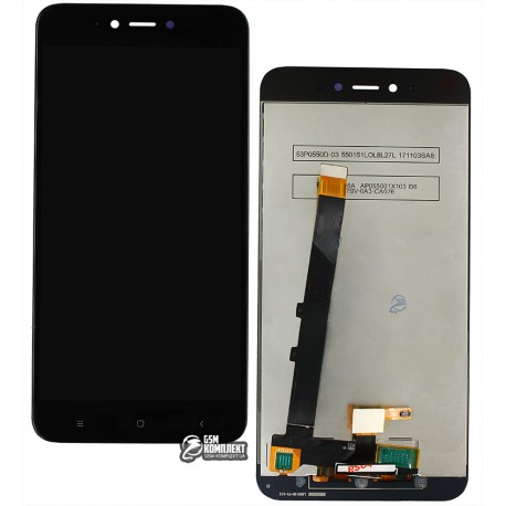 Дисплей Xiaomi Redmi Note 5A (MDG6), чорний, з сенсорним екраном (дисплейний модуль), High Copy, 2/16 gb
