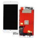 Дисплей iPhone 8 Plus, білий, з сенсорним екраном (дисплейний модуль), з рамкою, High quality