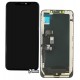 Дисплей для iPhone XS Max, черный, с сенсорным экраном, с рамкой, (OLED), HC, с пластиками камеры и датчика приближения, Self-welded OEM soft