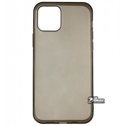 Чохол для Apple iPhone 12/12 Pro, силікон, прозоро чорний