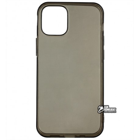 Чехол для Apple iPhone 12 mini, силикон, прозрачно- черный