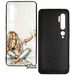 Чехол для Xiaomi Mi Note 10, Ladies Selfie Prism, пластик-силикон Чехол для Xiaomi Mi Note 10, Ladies Selfie Prism, пластик-силикон