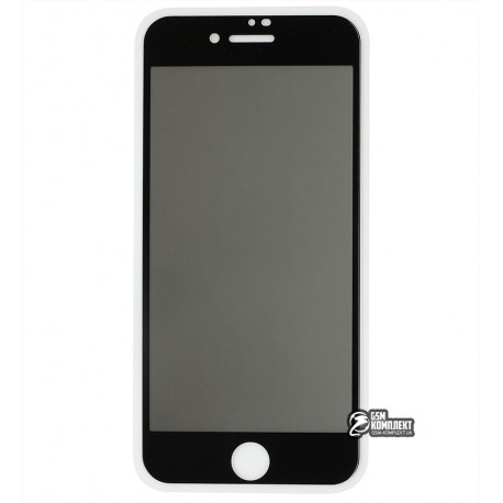 Закаленное защитное стекло для iPhone 7, iPhone 8, SE (2020), 2.5D, Full Glue, Антишпион, черное