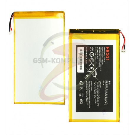 Акумулятор HB3G1 для Huawei MediaPad (S7-301u), Li-Polymer, 4,2 B, 4100 мАг