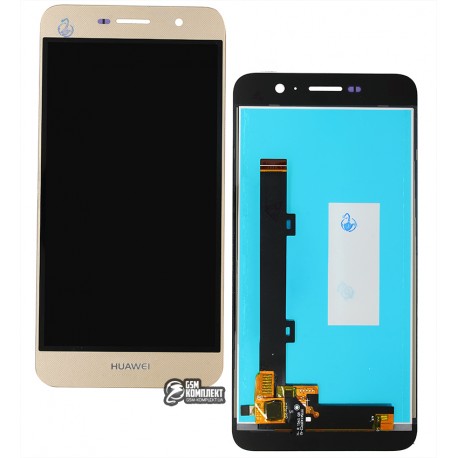 Дисплей Huawei Enjoy 5, Y6 Pro, золотистый, с тачскрином, grade B, High Copy, TIT-AL00/TIT-U02