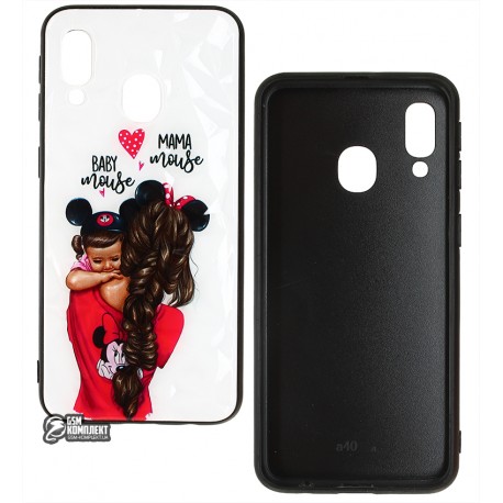 Чехол для Samsung A405 Galaxy A40 (2019), Ladies Mama mouse, пластик-силикон Чехол для Samsung A405 Galaxy A40 (2019), Ladies Mama mouse, пластик-силикон
