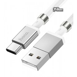 Кабель Type-C - USB, Hoco U91 Magic Magnetic, 1 метр, 3A, белый