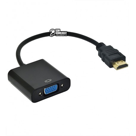 Конвертор HDMI в VGA с кабелем 0,1м (штекер HDMI - гнездо VGA)