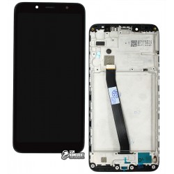 Дисплей Xiaomi Redmi 7A, чорний, з тачскріном, з рамкою, копія, MZB7995IN, M1903C3EG, M1903C3EH, M1903C3EI