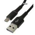 Кабель Micro-USB - USB, Baseus Halo Data, 1 метр, 2.4A, черный