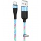 Кабель Micro-USB - USB, Hoco U85 Charming night LED, силиконовый, до 2,4А