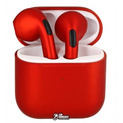 Наушники беспроводные Apple AirPods Pro 4 mini copy, bluetooth, red metallic