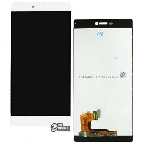 Дисплей Huawei P8 (GRA L09), білий, з тачскріном, High Copy