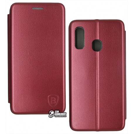 Чехол для Samsung A202 Galaxy A20e, Baseus, книжка, бордовый