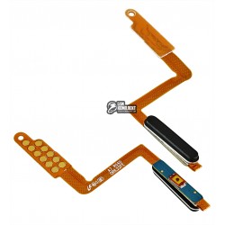 Шлейф Samsung A750 Galaxy A7 (2018), для сканера відбитка пальця (Touch ID), з кнопкою включення, чорний