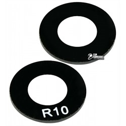 Стекло камеры для Meizu M6 Note, нижнее, d 7,4 мм, черное