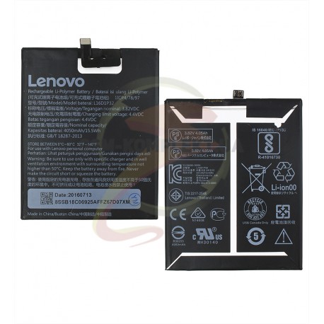 Аккумулятор L16D1P32 для планшетов Lenovo Phab 2, Phab 2 Plus, Li-Polymer, 3,82 В, 4050 мАч