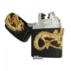 Запальничка USB HL-118, електроімпульсна, дракон, чорна