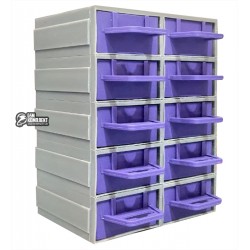 Касетниця KB-10 на 10 висувних комірок, розмір осередку 45х70х22мм