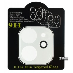 Загартоване захисне скло на камеру для iPhone 11, 2,5D, Full Glue, прозоре