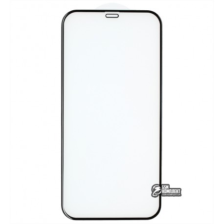 Загартоване захисне скло для iPhone 12, iPhone 12 Pro, 3D, 4D ARC, чорне