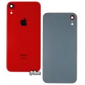 Задняя панель корпуса для iPhone XR, красная, со стеклом камеры