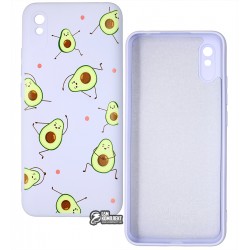 Чохол для Xiaomi Redmi 9A, WAVE Fancy, софттач силікон, (avocado / light purple)