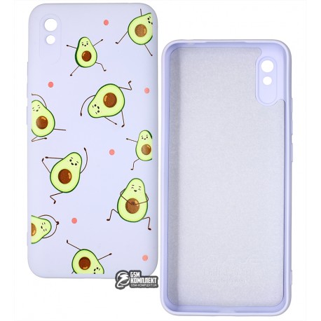 Чехол для Xiaomi Redmi 9A, WAVE Fancy, софттач силикон, (avocado/light purple) Чехол для Xiaomi Redmi 9A, WAVE Fancy, софттач силикон, (avocado/light purple)