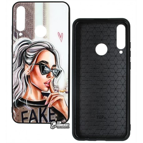 Чехол для Huawei Y6p, Ladies Fake Prism, пластик-силикон Чехол для Huawei Y6p, Ladies Fake Prism, пластик-силикон