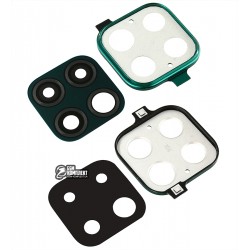 Скло камери для Huawei P40 Lite, зелений, з рамкою