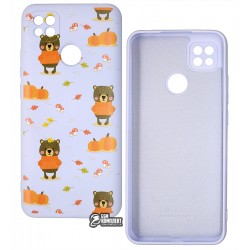 Чехол для Xiaomi Redmi 9C, WAVE Fancy, софттач силикон, (autumn bears/light purple)