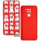 Чехол для Xiaomi Redmi Note 9, WAVE Fancy, софттач силикон, (bears with a scarf/red)