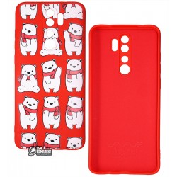 Чехол для Xiaomi Redmi Note 8 Pro, WAVE Fancy, софттач силикон, (bears with a scarf/red)