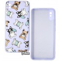 Чохол для Xiaomi Redmi 9A, Redmi 9I, WAVE Fancy, софттач силікон, (dogs with a mask / light purple)