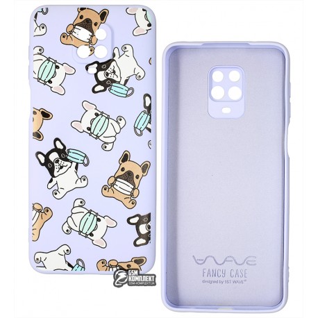 Чохол для Xiaomi Redmi Note 9S / Note 9 Pro, WAVE Fancy, софттач силікон, (dogs with a mask / light purple) Чохол для Xiaomi Redmi Note 9S / Note 9 Pro, WAVE Fancy, софттач силікон, (dogs with a mask / light purple)