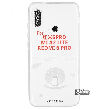 Чехол для Xiaomi Redmi 6 Pro, Redmi Mi A2 Lite, KST, силикон, прозрачный Чехол для Xiaomi Redmi 6 Pro, Redmi Mi A2 Lite, KST, силикон, прозрачный