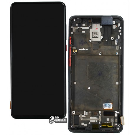 Дисплей Xiaomi Mi 9T, Mi 9T Pro, Redmi K20, Redmi K20 Pro, черный, с тачскрином, с рамкой, Original PRC, M1903F10G, M1903F11G, M1903F10I, M1903F11I