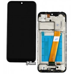 Дисплей для Samsung A015 Galaxy A01, черный, с узким коннектором, с сенсорным экраном, с рамкой, Original (PRC), original glass Дисплей для Samsung A015 Galaxy A01, черный, с узким коннектором, с сенсорным экраном, с рамкой, Original (PRC), original glass