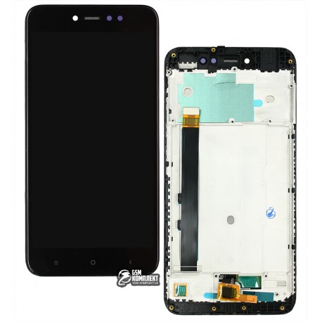 Дисплей для Xiaomi Redmi Note 5A Prime, чорний, з тачскріном, з рамкою, High Copy, (FT6336SGQB), 3/32 Gb