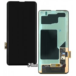Дисплей Samsung G973 Galaxy S10, черный, с сенсорным экраном (дисплейный модуль), оригинал (переклеено стекло) Дисплей Samsung G973 Galaxy S10, черный, с сенсорным экраном (дисплейный модуль), оригинал (переклеено стекло)