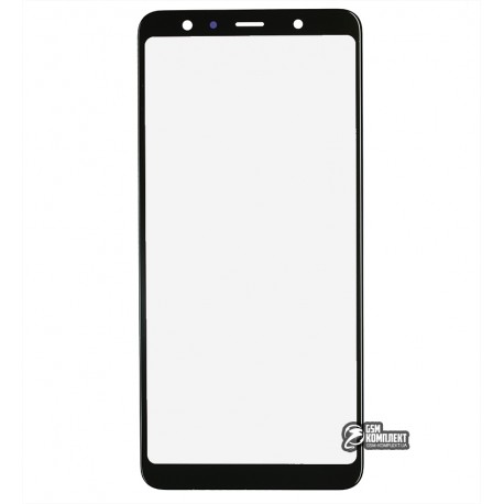 Стекло дисплея для Samsung A750 Galaxy A7 (2018), с OCA пленкой, черный