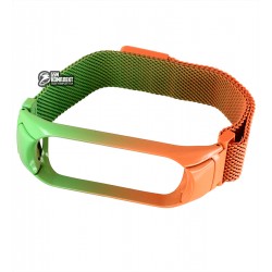 Браслет для Xiaomi Mi Band 4, миланская петля, Grass green-orange
