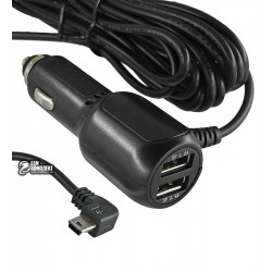 Автомобільний зарядний пристрій для GPS навігатора, (5В, 2.4А), 3,5 метра, mini usb