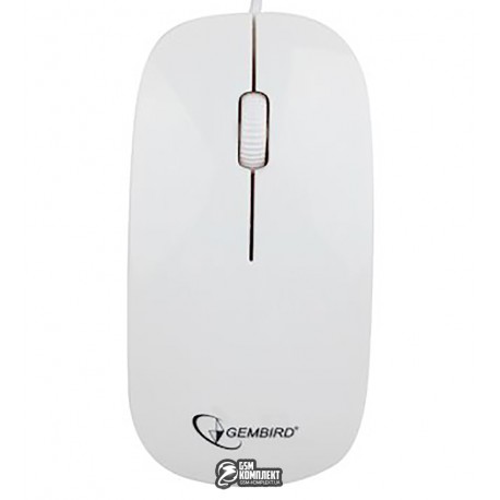 Миша Gembird MUS-103-W USB інтерфейс, білий колір