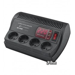 Стабілізатор Luxeon AVR VK-1000E 1000VA, 140260V AC 50 / 60Hz, релейний тип, квадратний трансформатор, захист від короткого замикання, підвищеного і пониж