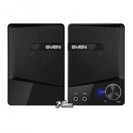 Акустична система 2.0 SVEN 248 (black) Active system 2 * 3W speaker, mini-jack 3,5 + USB